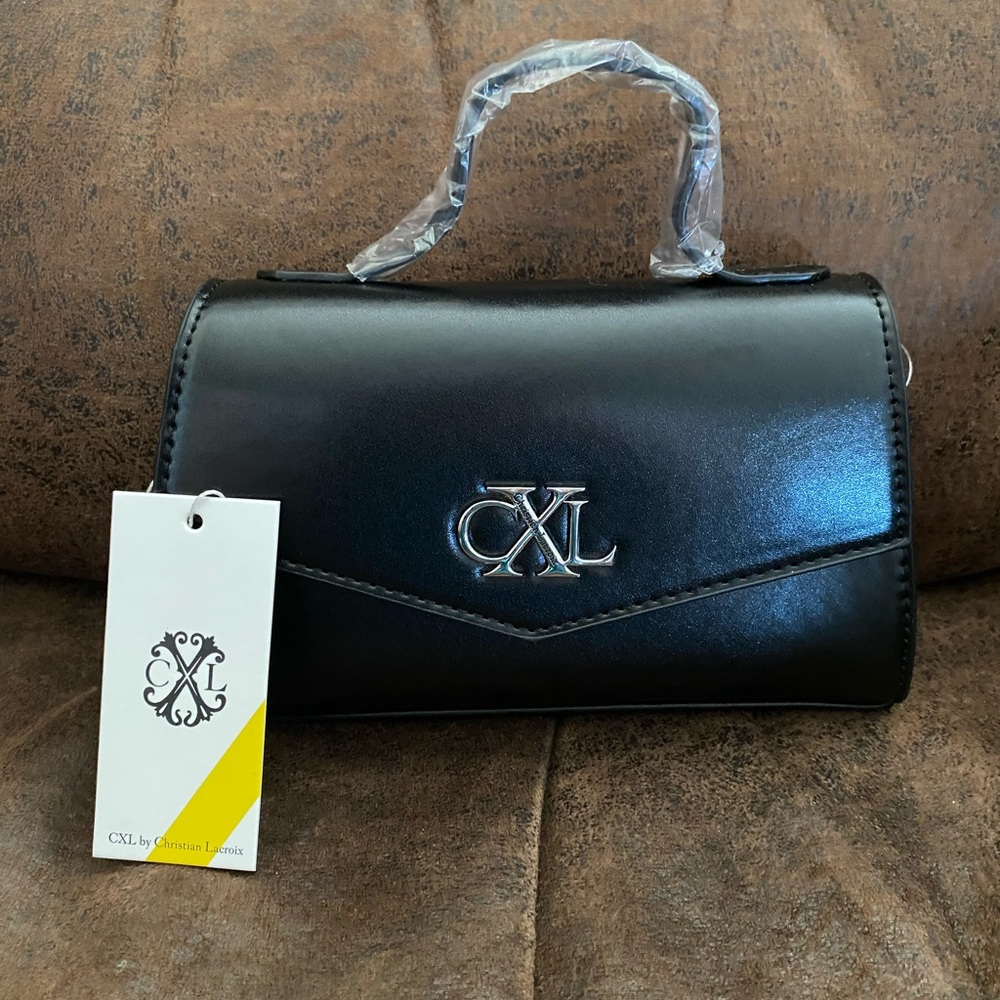 CXL Christian Lacroix Black Mini Top Handle Crossbody Bag NWT